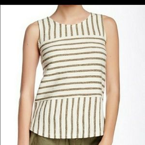 Striped terry cloth tank